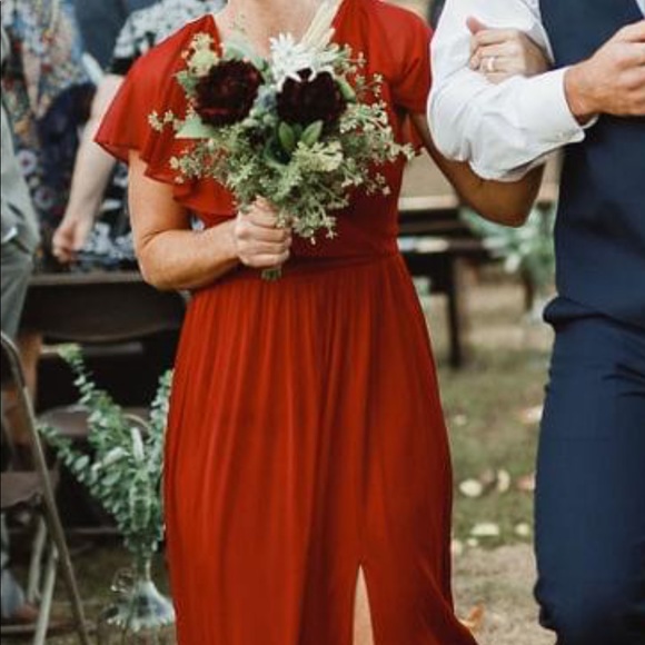 Maroon Azazie bridesmaid dress - Picture 6 of 8
